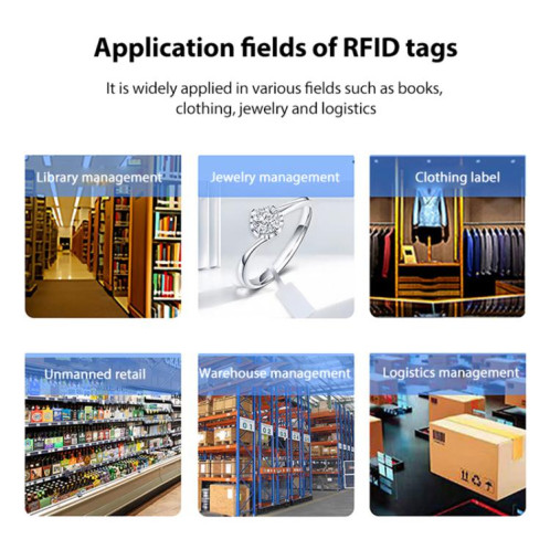 Étiquettes NFC autocollantes avec puce Fudan F08, étiquettes RFID HF, taille : 40 x 25 mm, papier couché SR5303430-08